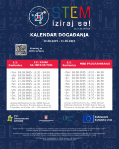 Kalendar događanja – radionice kolovoz i rujan