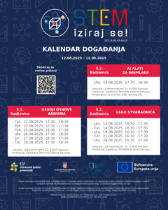 Kalendar događanja – radionice kolovoz i rujan